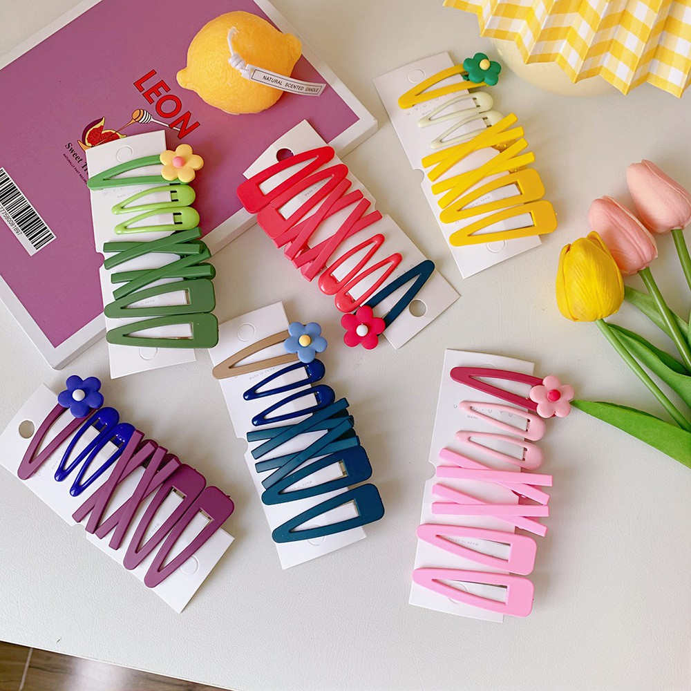 Set 7 kẹp tóc nhiều mẫu phong cách ulzzang cho mẹ và bé
