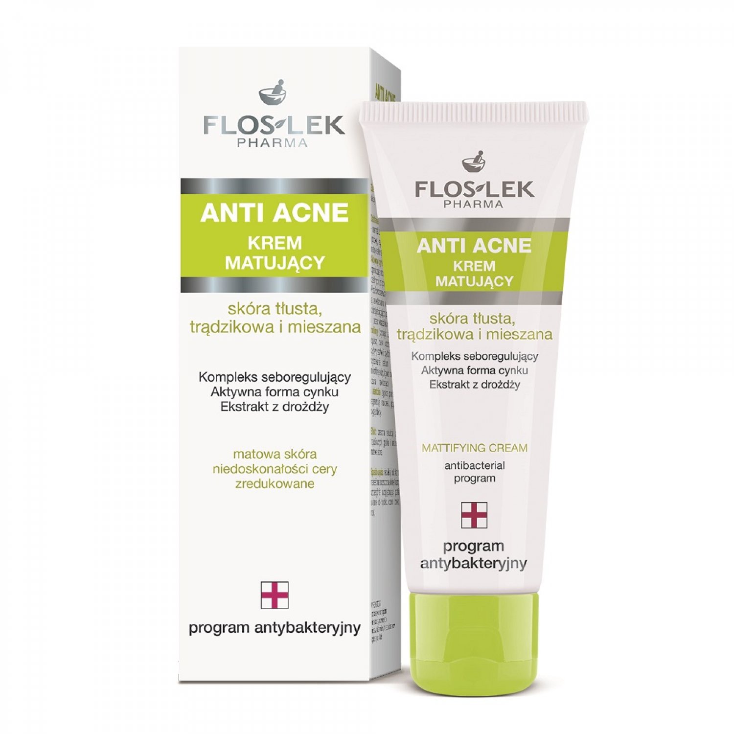 Kem kiểm soát dầu và điều tiết nhờn Floslek Anti Acne Mattifying Cream