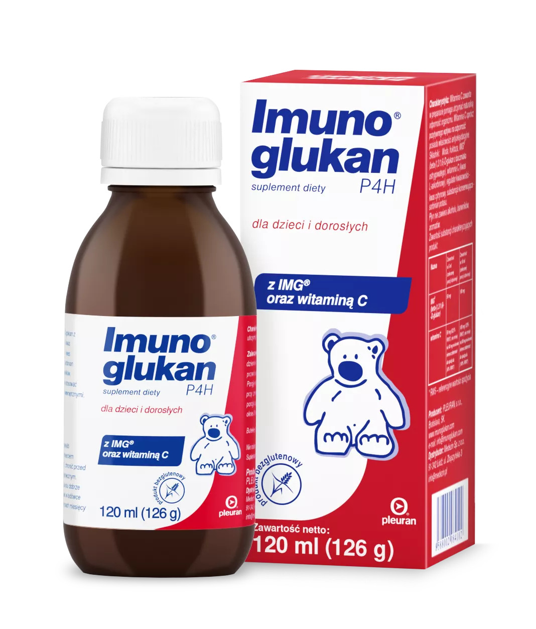 Tăng đề kháng Gấu Kan imunoglukan 120ml cho bé