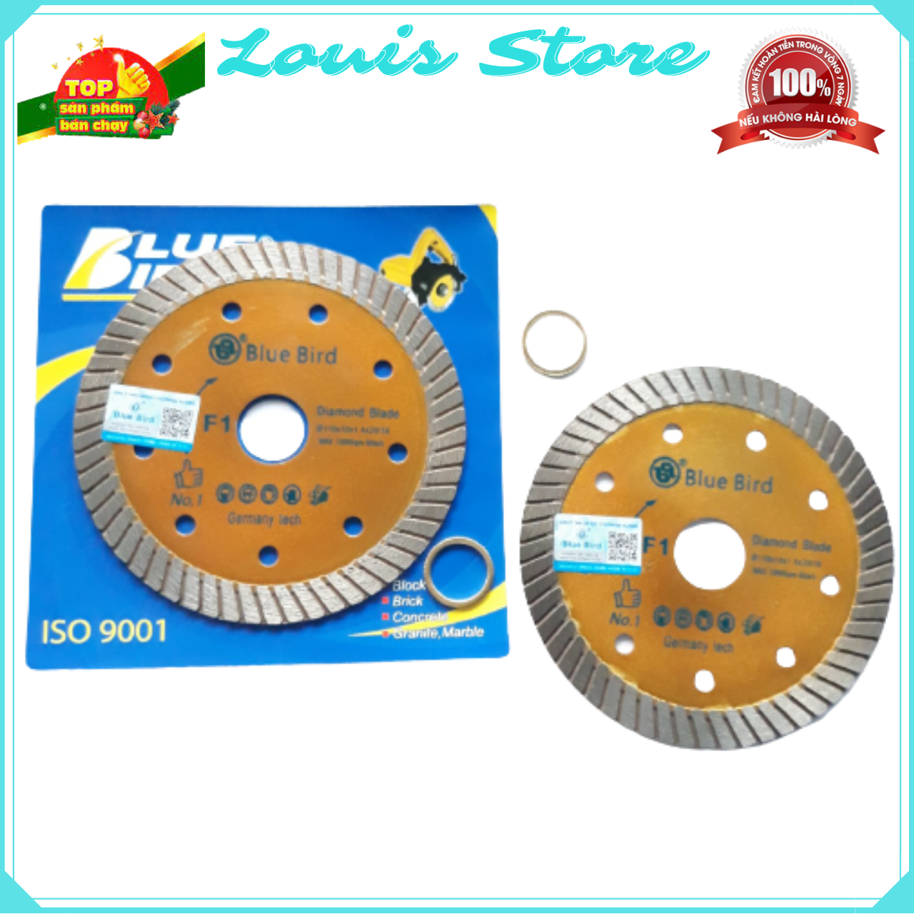 Lưỡi cắt đa năng blue bird 110mm vàng - cắt khô, cắt ướt - làm từ hợp kim cao cấp, siêu bén, siêu bền