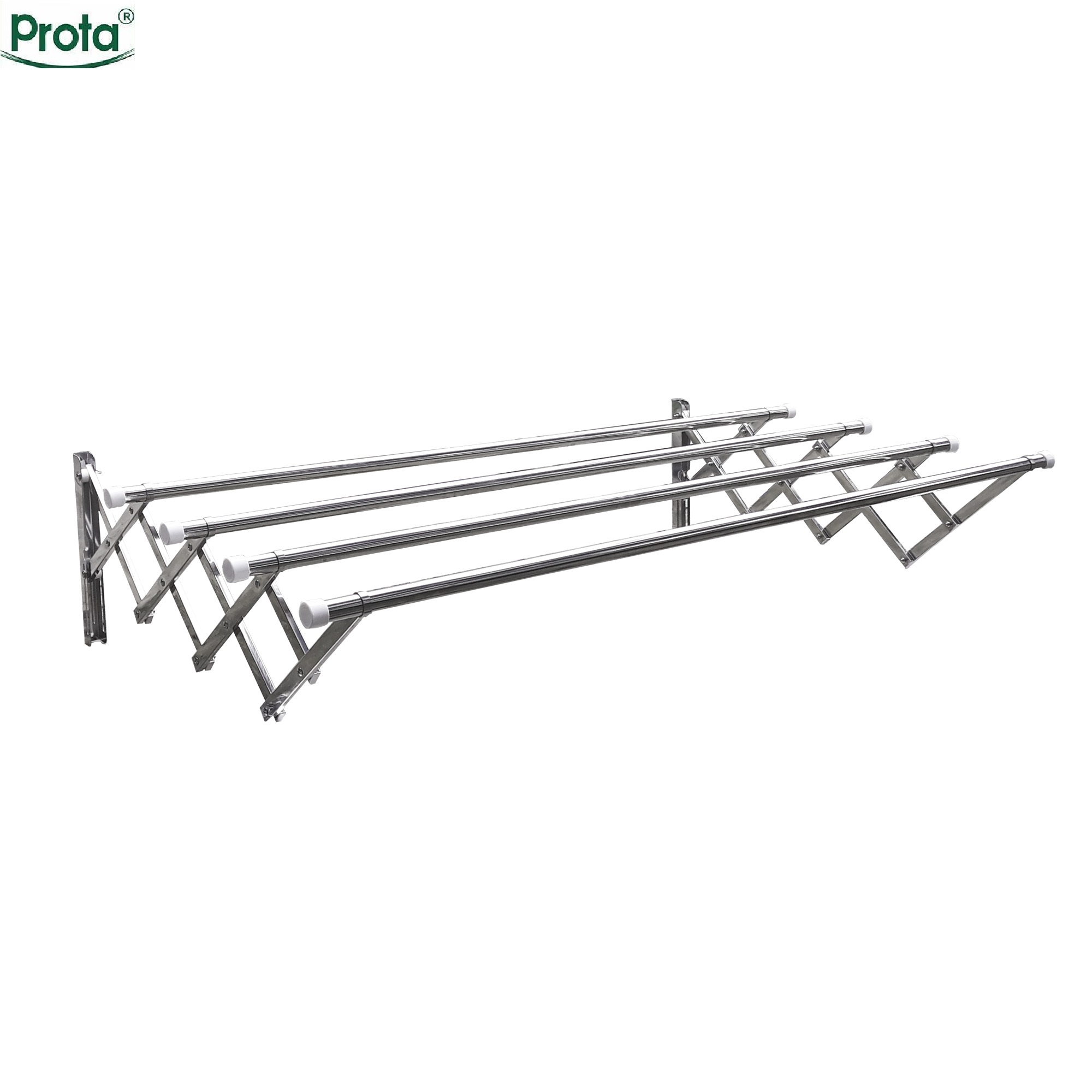 Prota Giàn phơi xếp ống 22mm inox 201 thông minh cao cấp loại 1 mét PT-977C - Giàn phơi quần áo, giá phơi quần áo, sào phơi đồ gắn tường, có thể xếp gọn