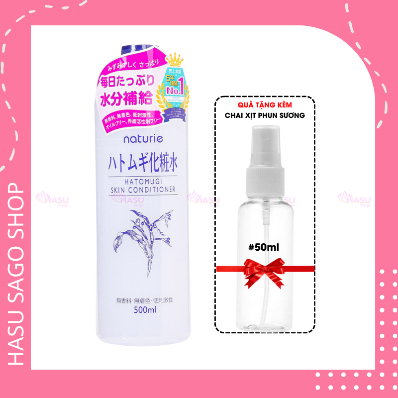 [GIẢM 5% ĐƠN 129K][HCM]Nước hoa hồng Naturie Hatomugi Skin Conditioner Lotion Nhật Bản 500ml