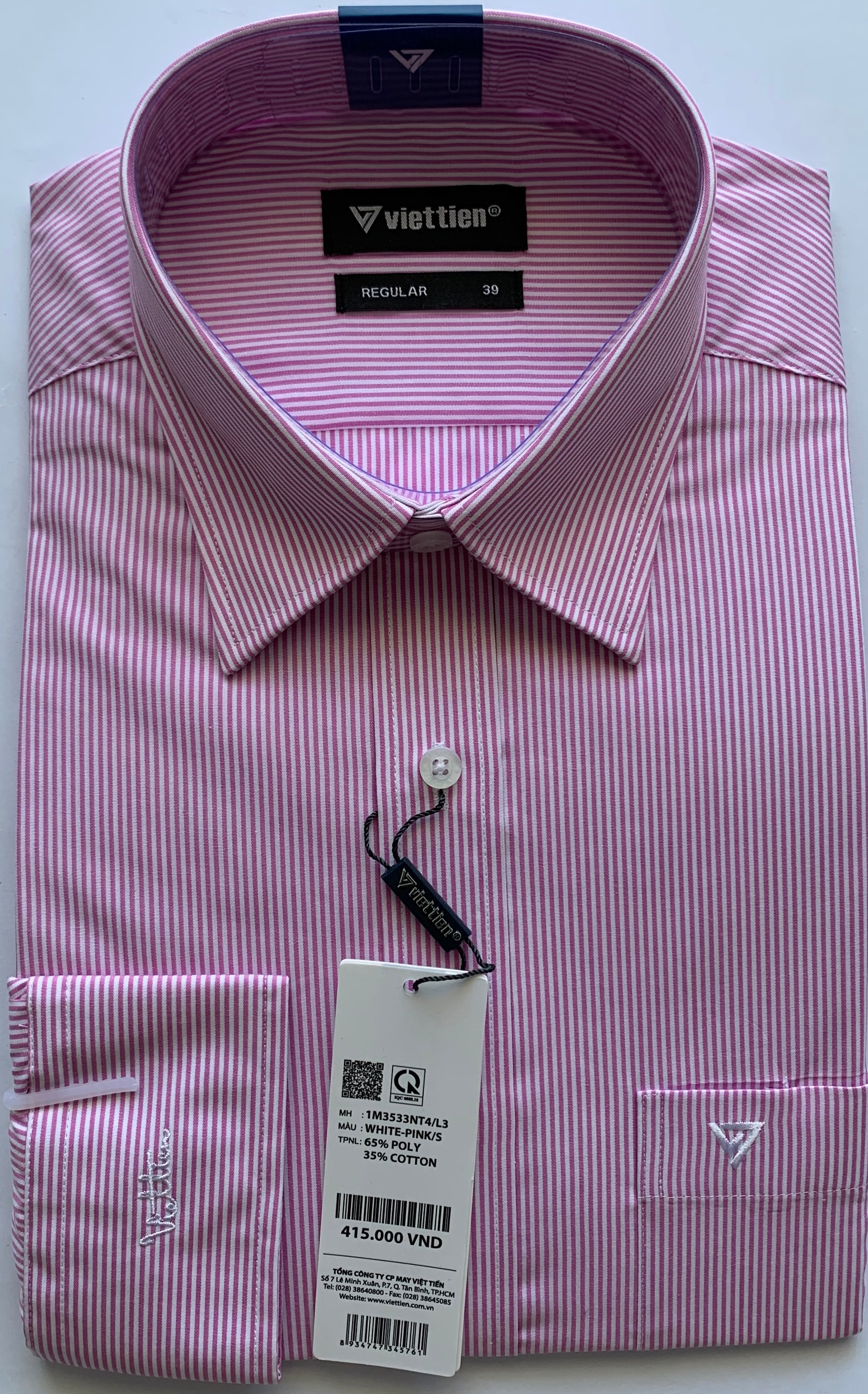 ÁO VIỆT TIẾN DÀI TAY LAI BẦU 1M3533