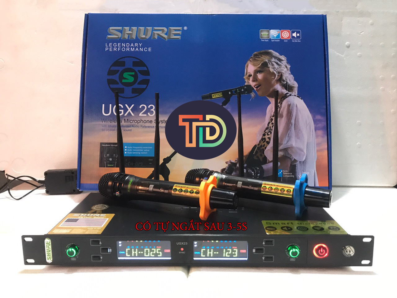 Micro không dây Shure ugx23 Loại 1 - Có tự ngắt - Mẫu mới 2020