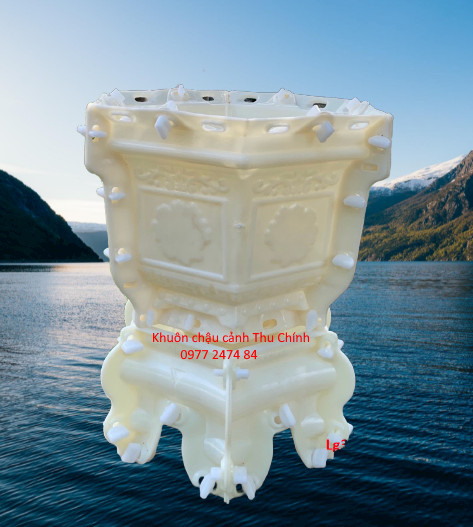 Khuôn chậu cảnh ABS lục giác 30 và chân đôn quỳ