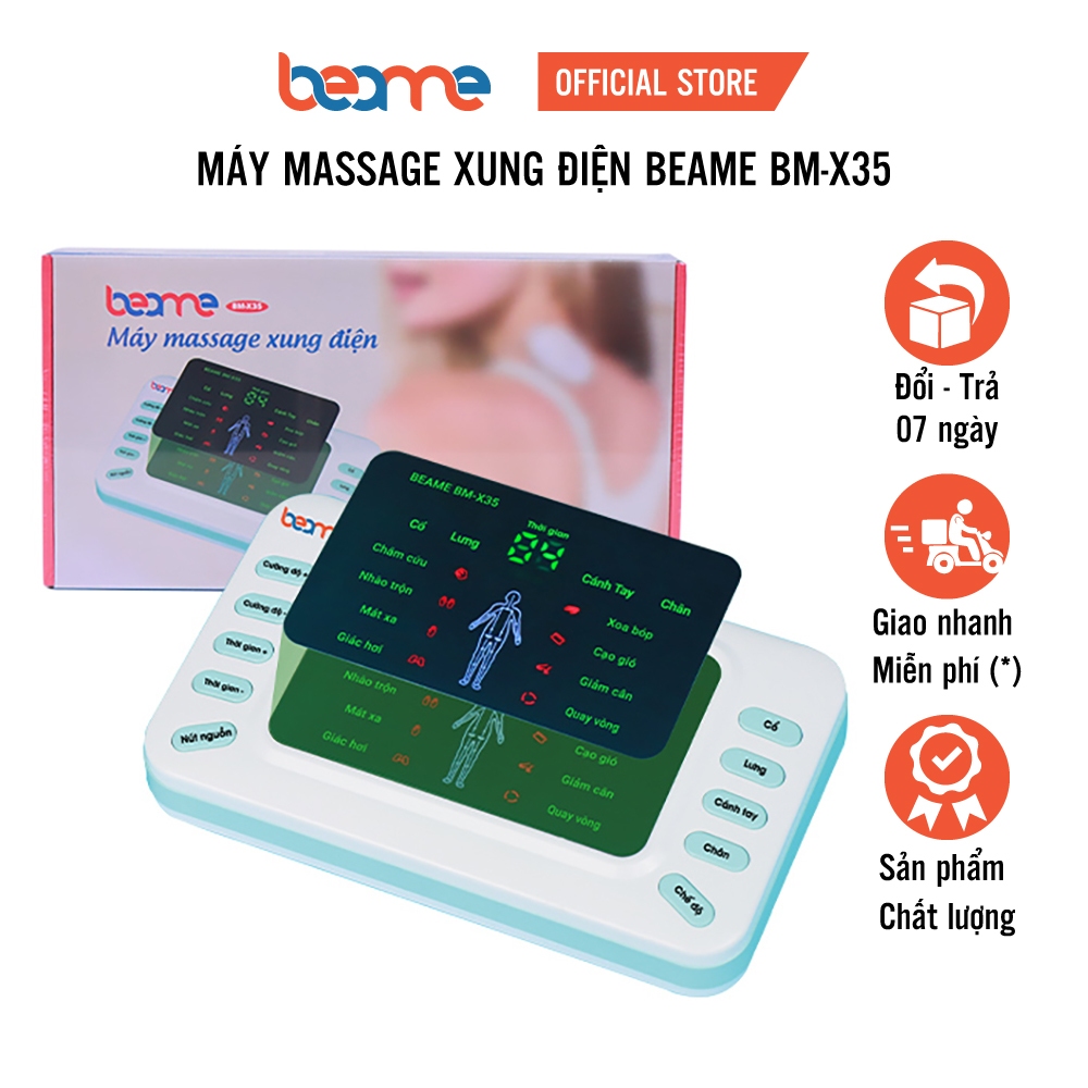 Máy massage xung điện mát xa châm cứu phiên bản Tiếng Việt Beame BM-X35