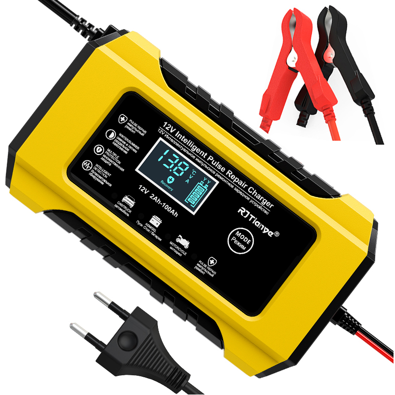 [MẪU VÀNG] Sạc bình ắc quy 12V 6A TIANYE tự ngắt khi đầy chức năng bảo dưỡng phục hồi ắc quy bằng khử sunfat chống ngược cực- sạc ắc quy xe máy ắc quy ô tô- sạc acquy