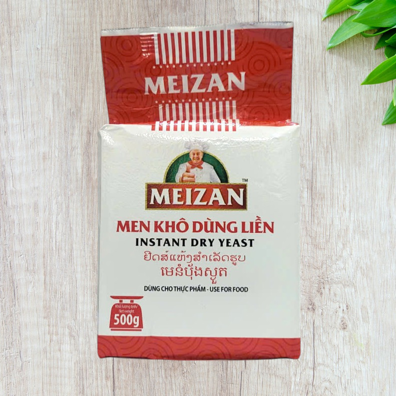 MEIZAN [gói ĐỎ 500g] MEN KHÔ LẠT (BÁNH MÌ, BÁNH BAO…) Instant Dry Yeast for Sugar free Breads