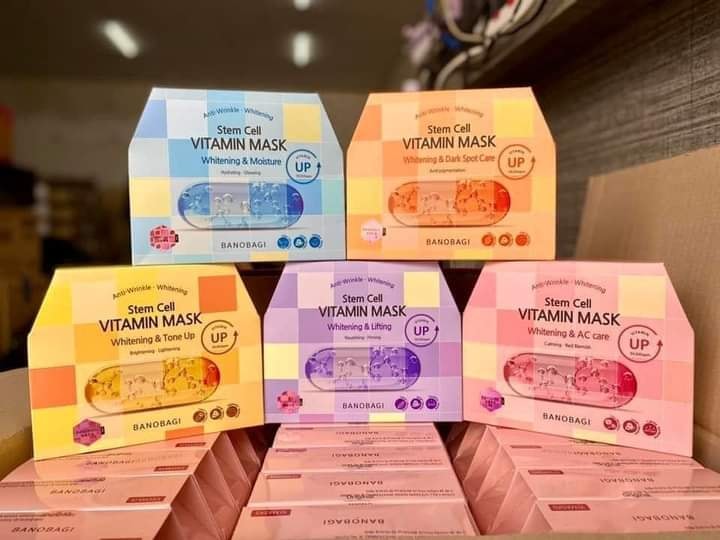 Mặt Nạ Banobagi Stem Cell Vitamin Mask Mẫu mới 2022 hộp 10 miếng
