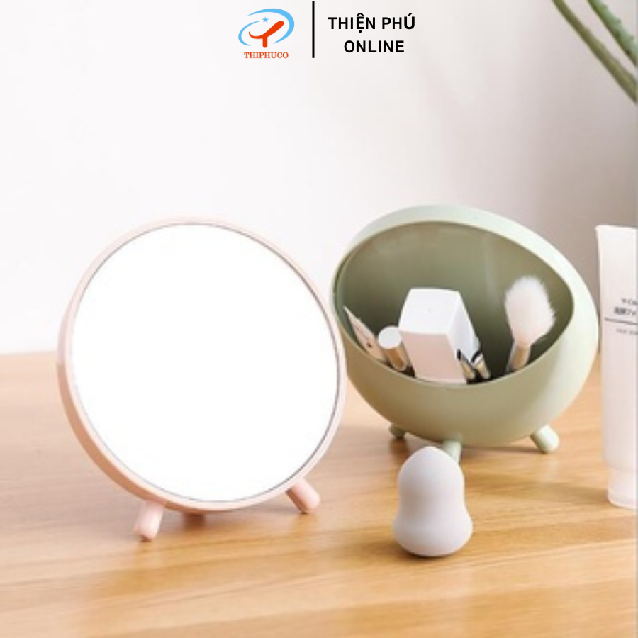 Gương hộc để bàn trang điểm có hộc phía sau, gương hộc trang điểm, gương để bàn