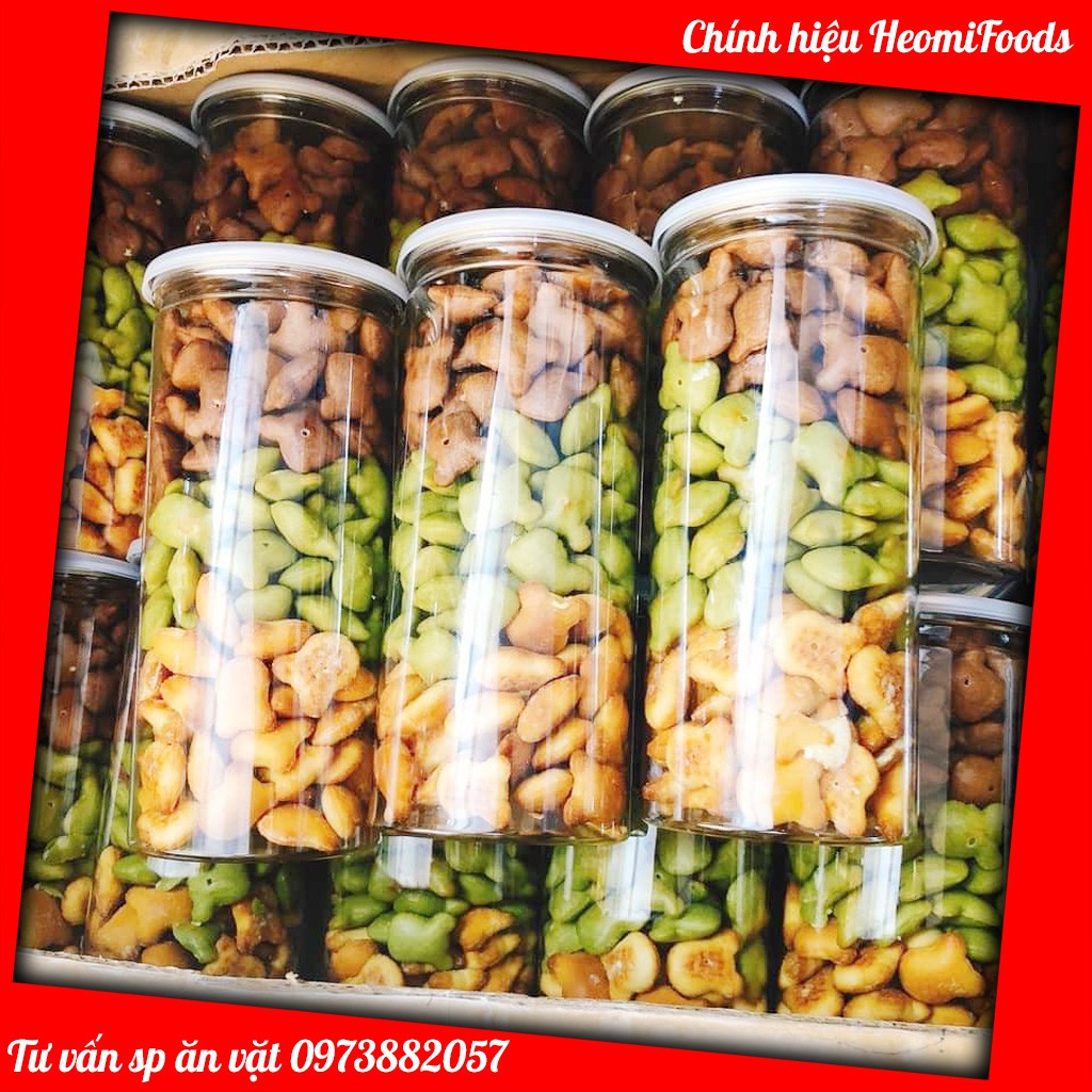 Bánh gấu nhân kem sữa & mix 3 vị siêu bự 500g: kem sữa, chùm ngây, socola