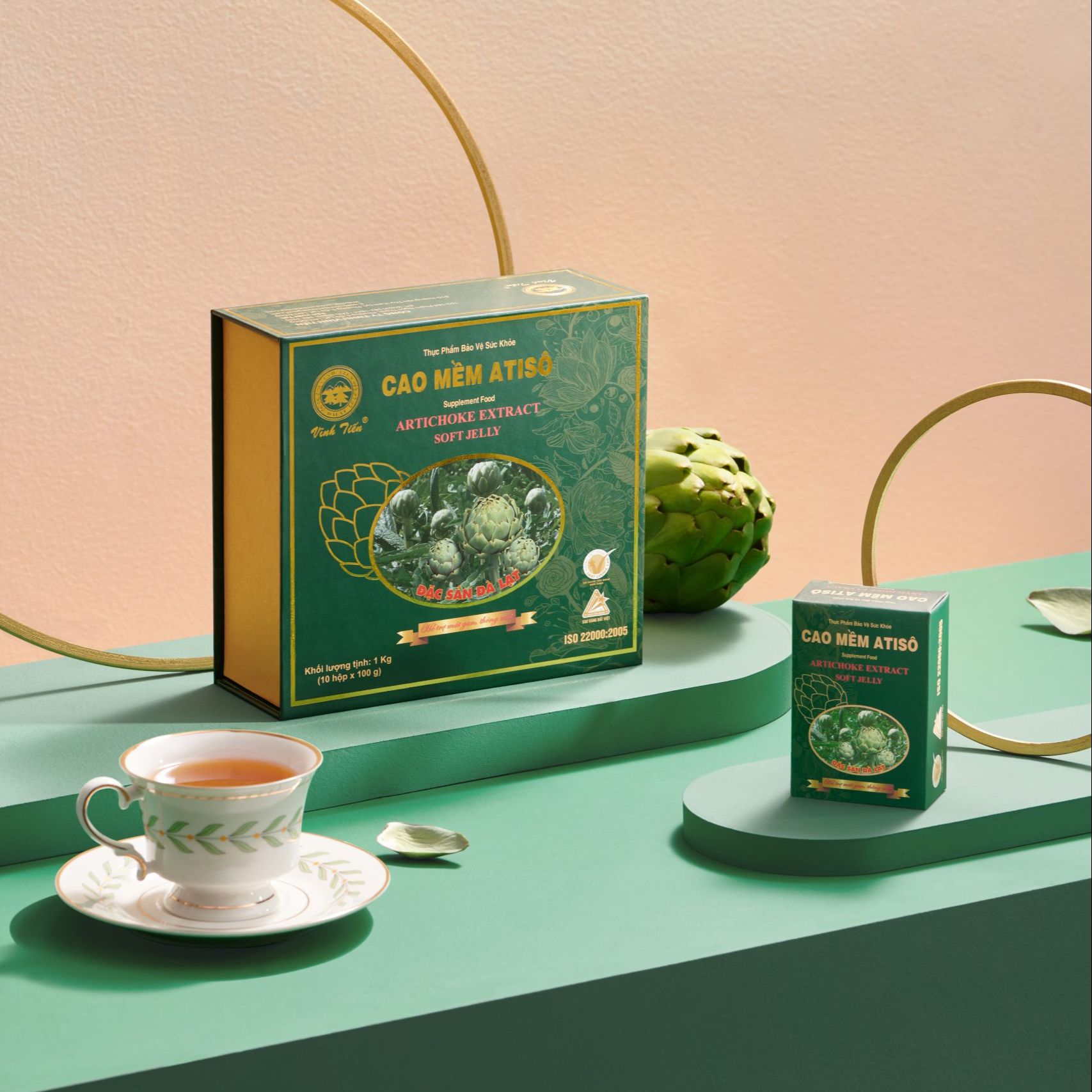 Cao mềm atiso đà lạt vĩnh tiến hộp 1kg - vĩnh tiến wellness