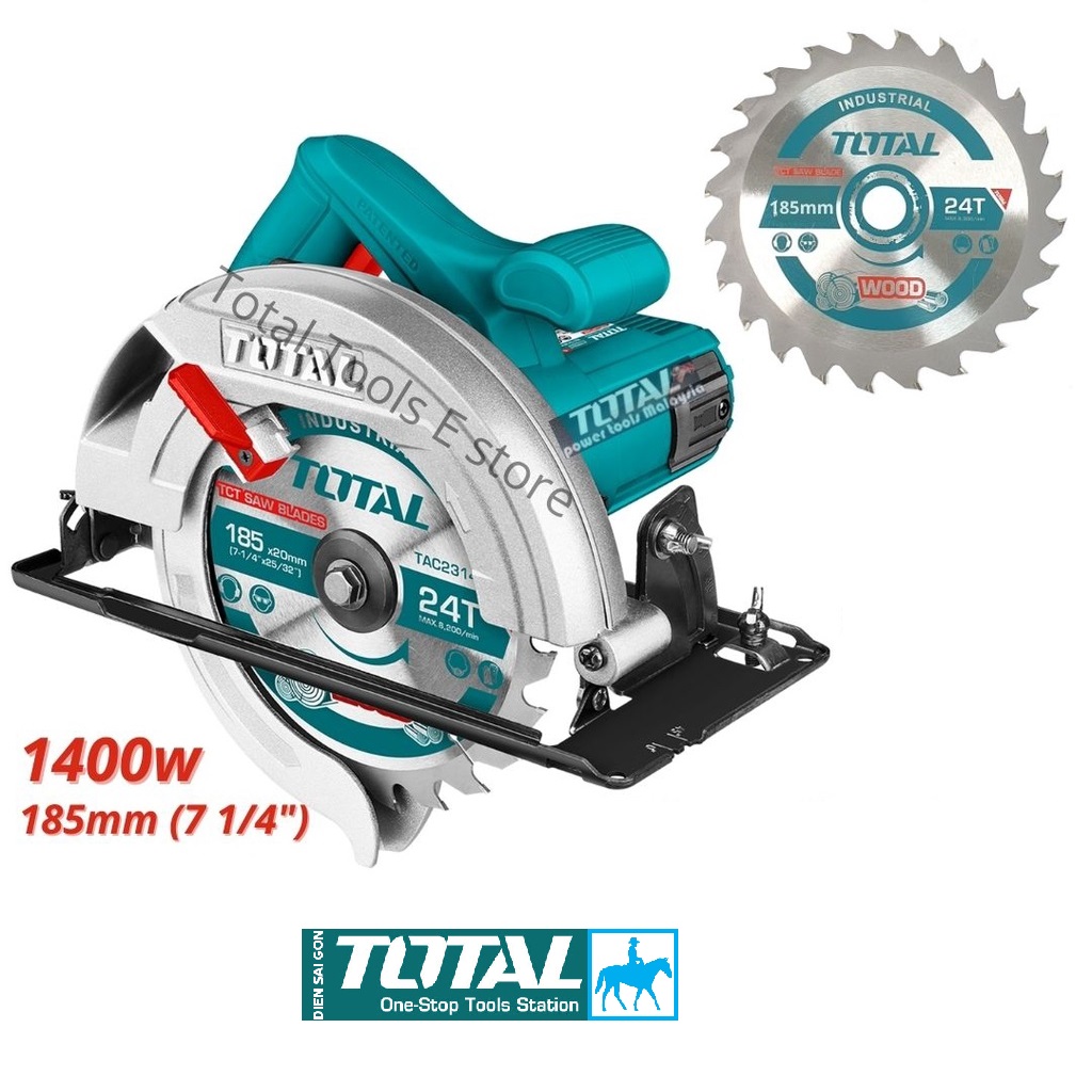 Máy cưa gỗ đĩa 185mm 1400w total ts1141856 ts11418526