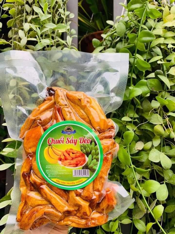 Chuối ngự sấy dẻo gói 500g.