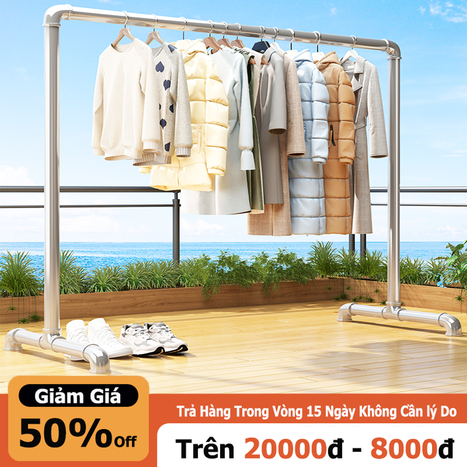 Miki kệ treo quần ao giàn phơi thông minh nhập giá treo quần áo đa dạng mẫu mã kích thước