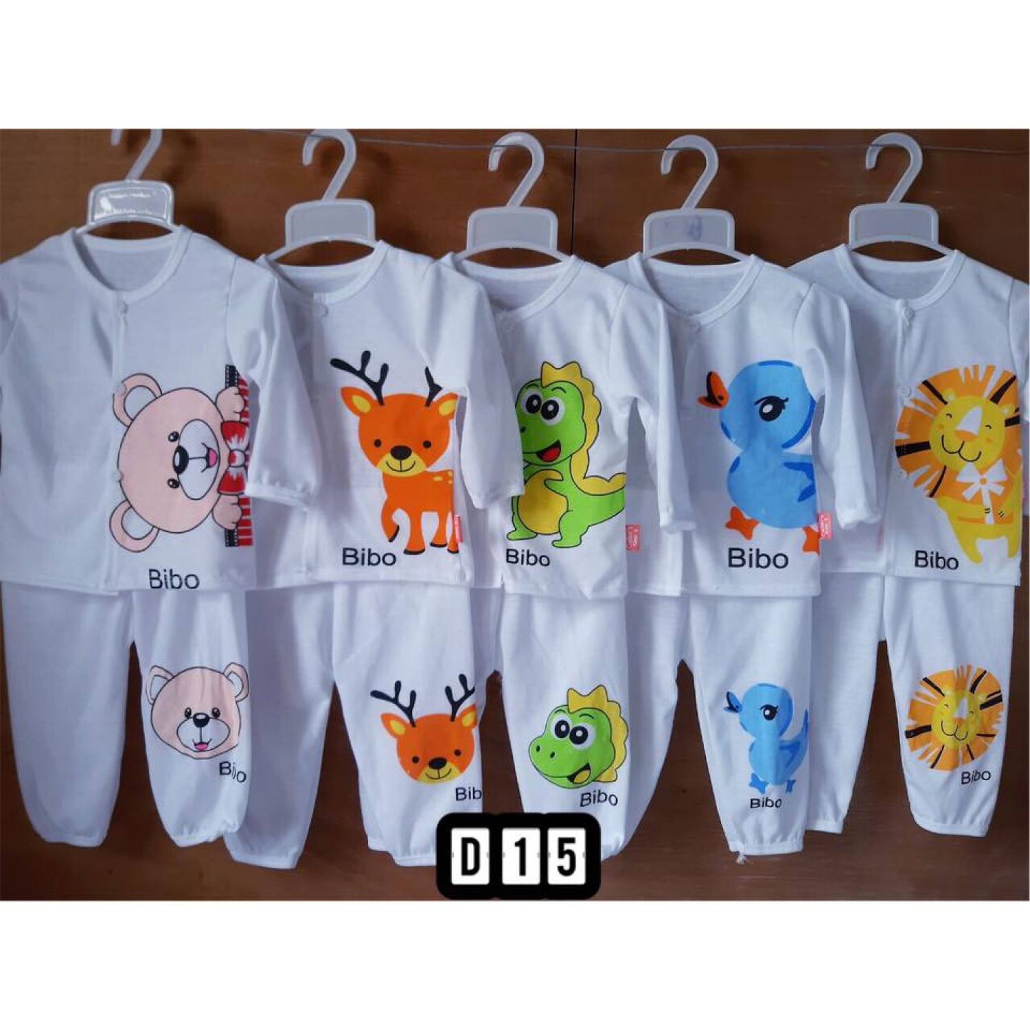 Set 5 bộ cotton áo dài tay quần dài, quần áo sơ sinh