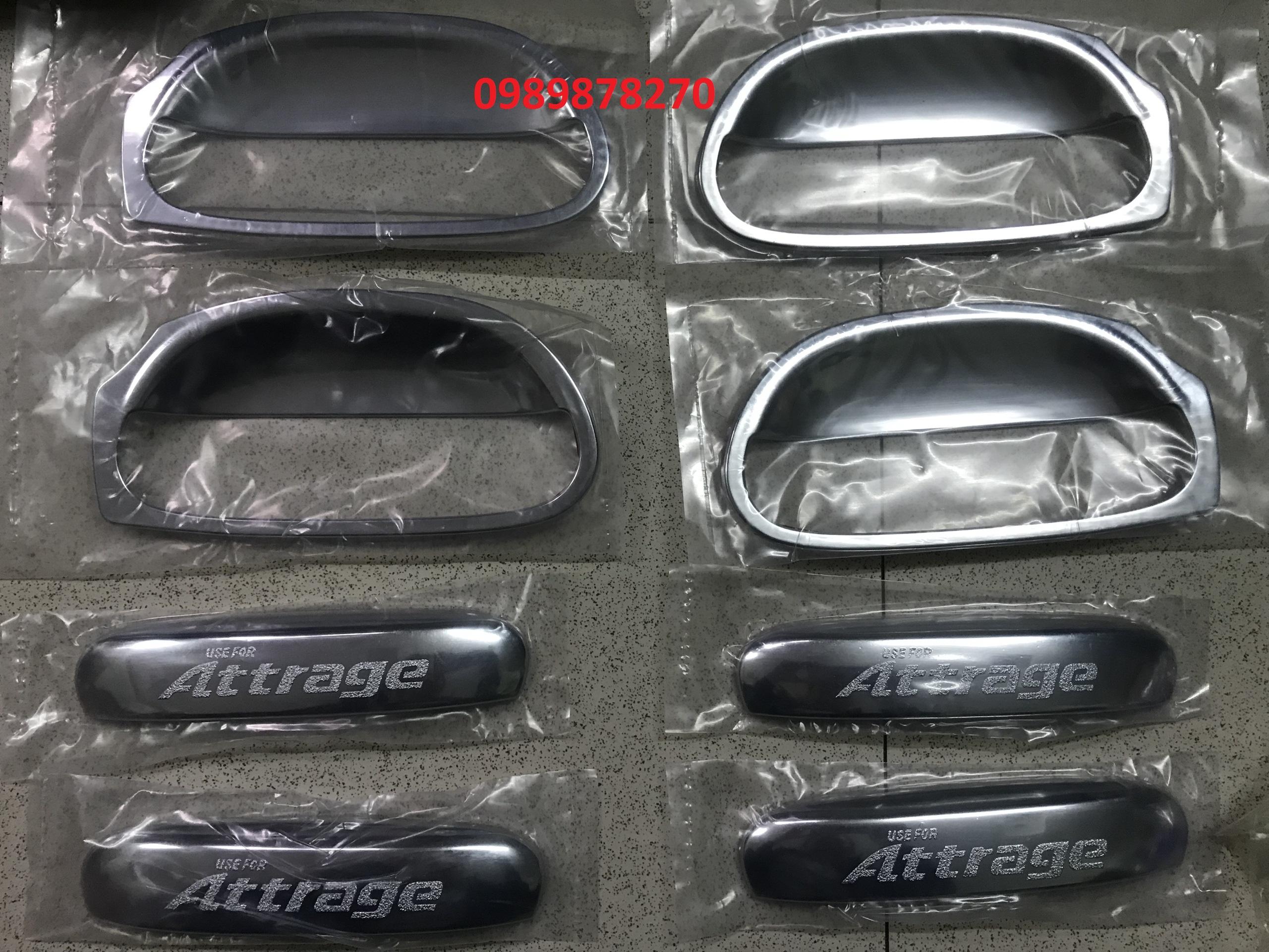 Bộ ốp tay nắm + hõm cửa xe Mitsubishi Attrage
