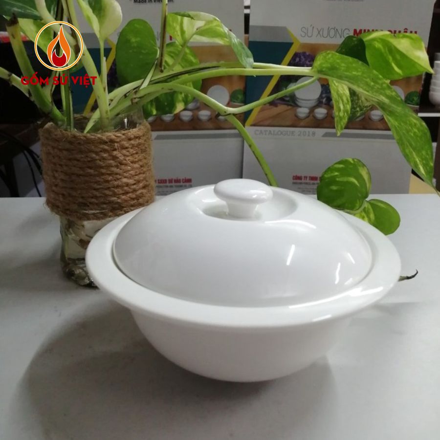 [0,33L] Thố Chưng Yến Sứ Cao Cấp Minh Châu