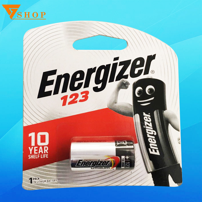 1 vỉ pin energizer cr123, pin máy ảnh 3v chính hãng