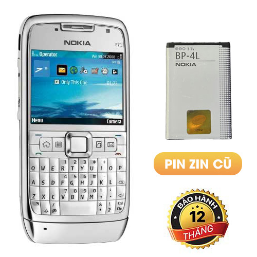 MIỄN PHÍ SHIP - Điện thoại Nokia E71 hàng chính hãng tặng PIN ZIN dùng 3-5 ngày thoải mái - bảo hành 1 năm