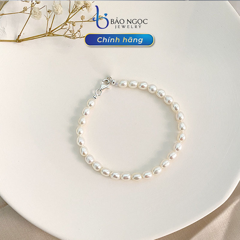 Vòng Tay Ngọc Trai Cao Cấp, Vòng Ngọc Trai Nhí Size 3-4ly Trơn Phù Hợp Cho Mọi Lứa Tuổi - Bảo Ngọc Jewelry [ THIẾT KẾ RIÊNG - TẠI BẢO NGỌC] - LT2698 - Bảo Ngọc Jewelry