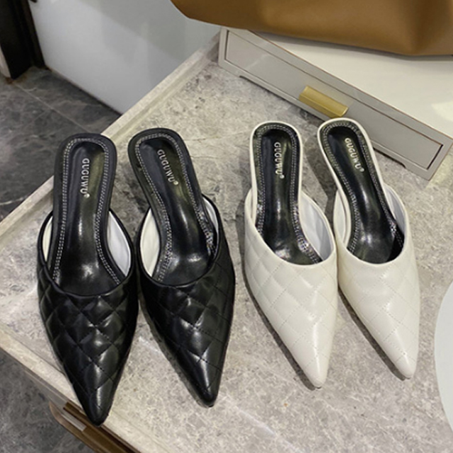 GIẦY NỮ CAO GÓT  NHỌN TRẦN TRÁM 5 CM