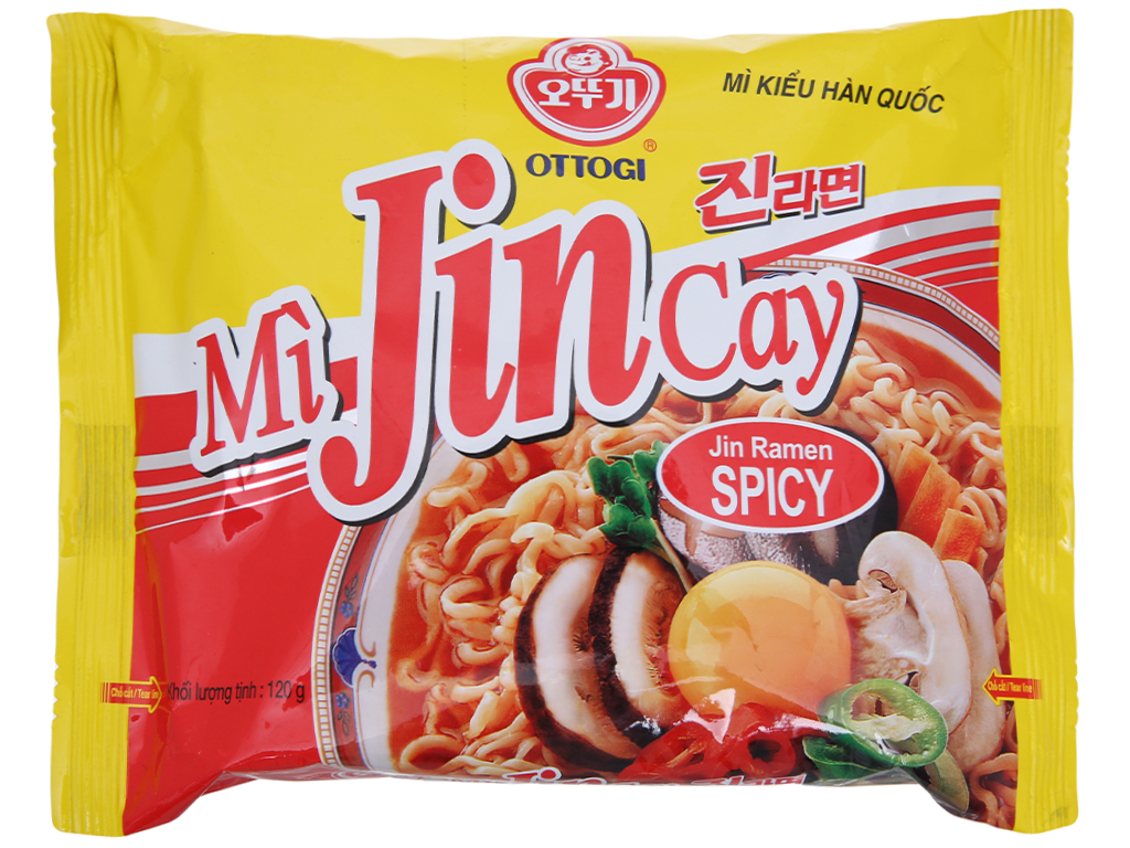 Combo 10 gói - mì Jin cay Ottogi 120g, cam kết hàng chính hãng, chất lượng đảm bảo, an toàn cho sức khỏe người dùng
