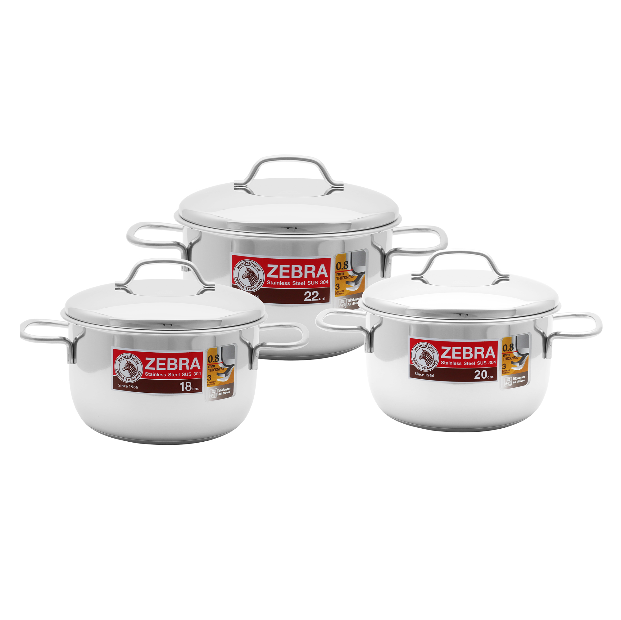 Bộ nồi 6 món Zebra Extreme Infinity (Bạc) 180826