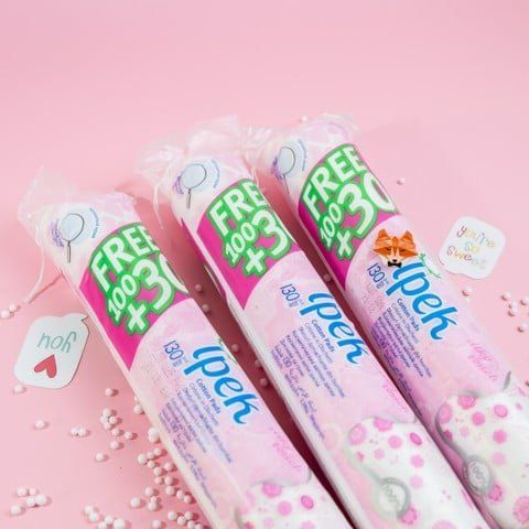 Combo 20 Bông tẩy trang Ipek 120+30 miếng siêu mềm mịn 100% Cotton Chính
