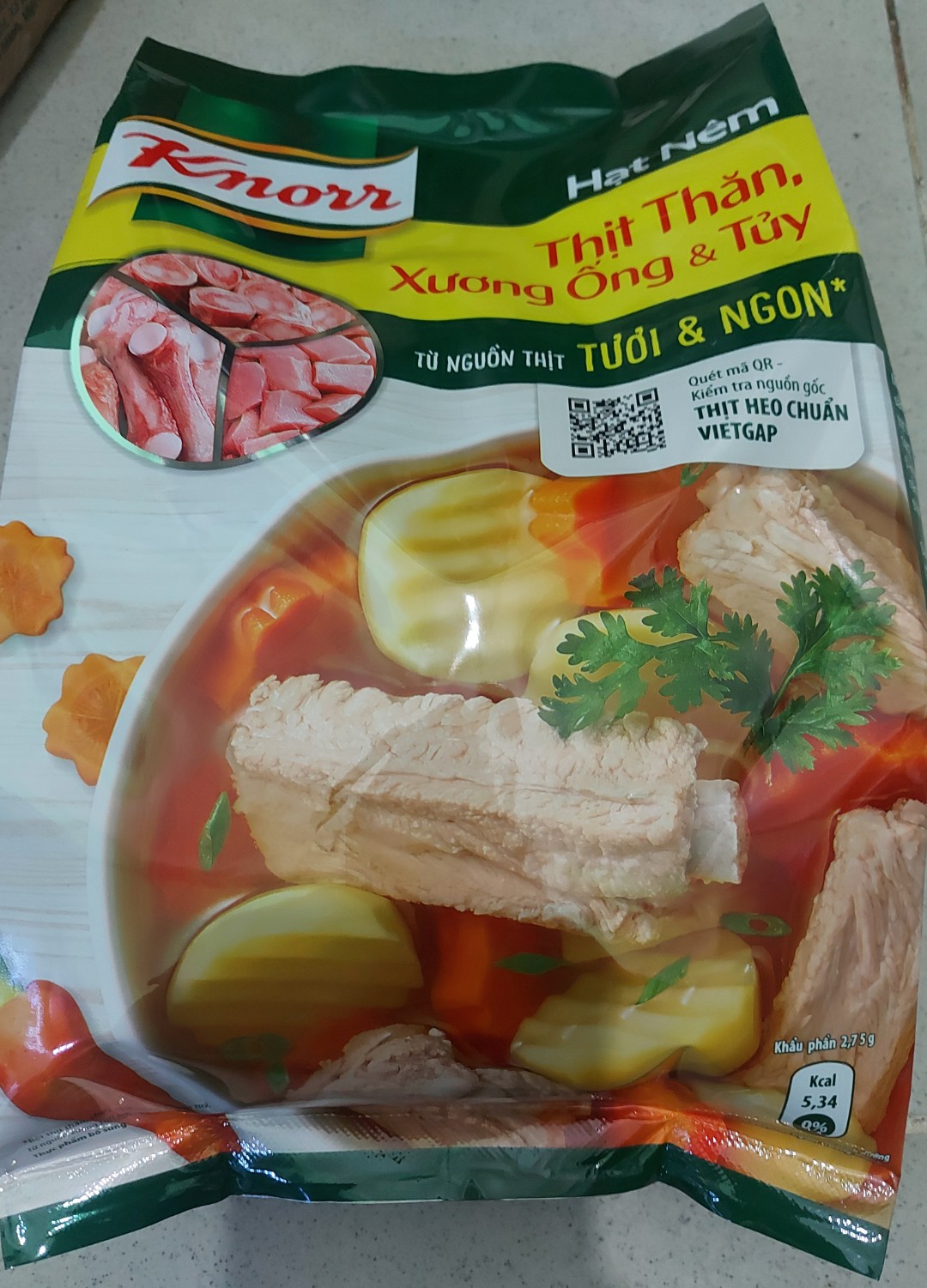 Bịt Hạt nêm Knorr 1.8kg hsd 19/1/2022