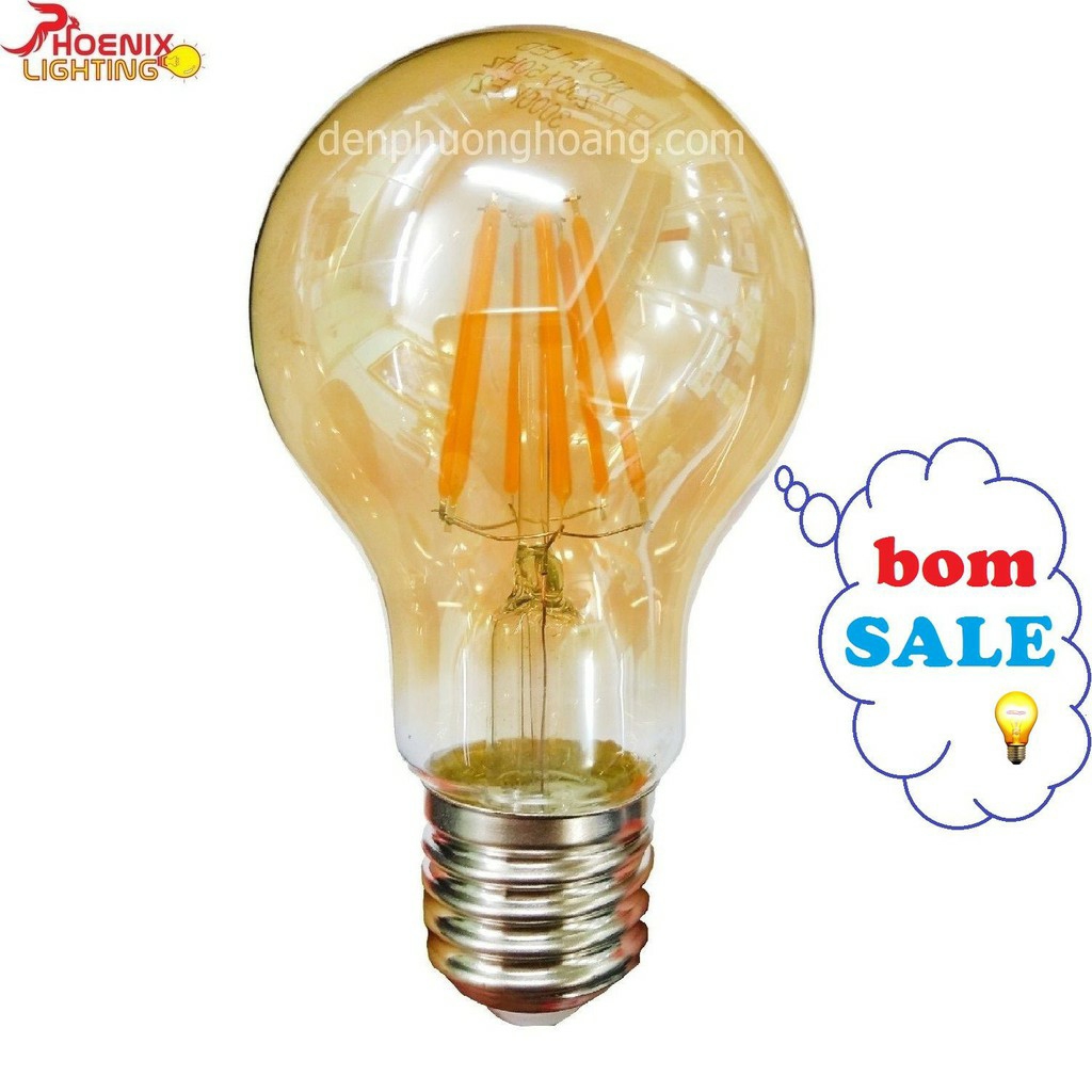 Bóng đèn Edison A60 vỏ vàng dimmer