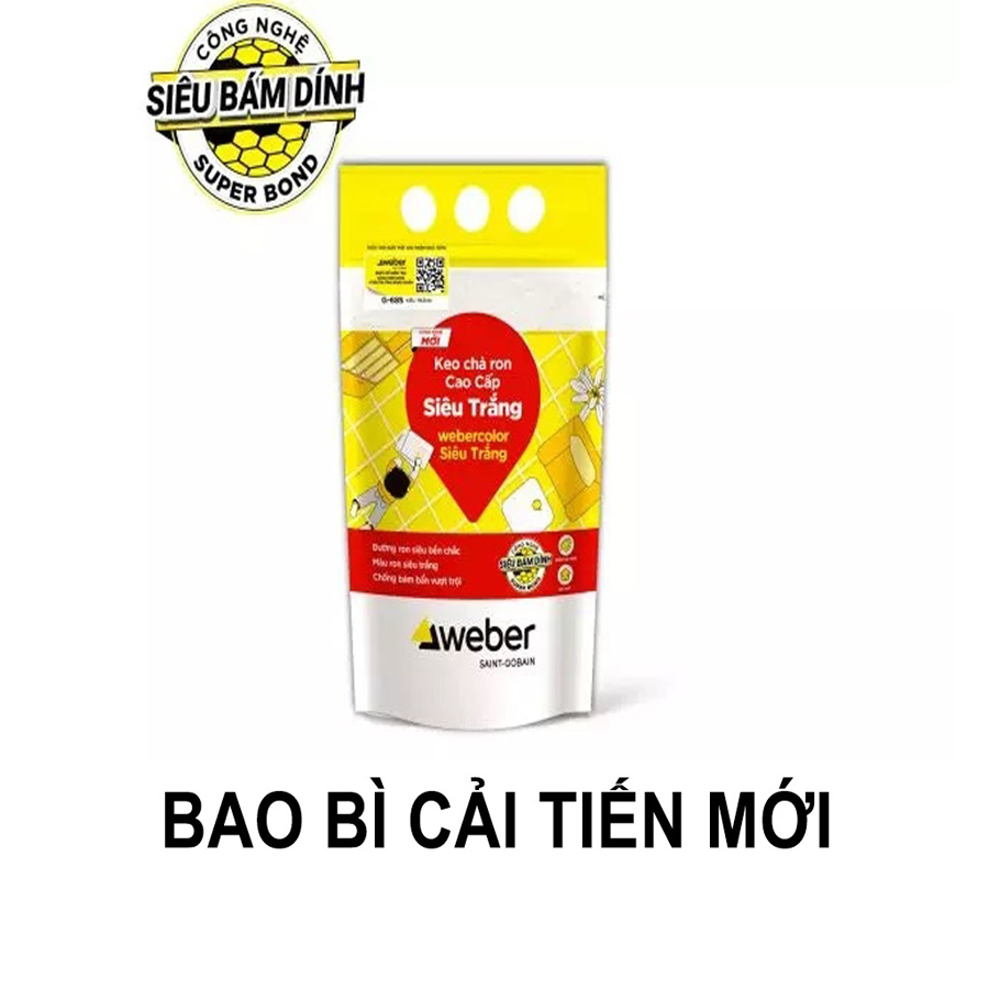 Keo chà ron gạch Weber sử dụng nền gạch mới - Nhiều màu lựa chọn