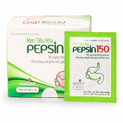 Men tiêu hoá pepsin 150 của viện dinh dưỡng ninfood dạng bột vị dâu dễ uống giảm đầy bụng khó tiêu