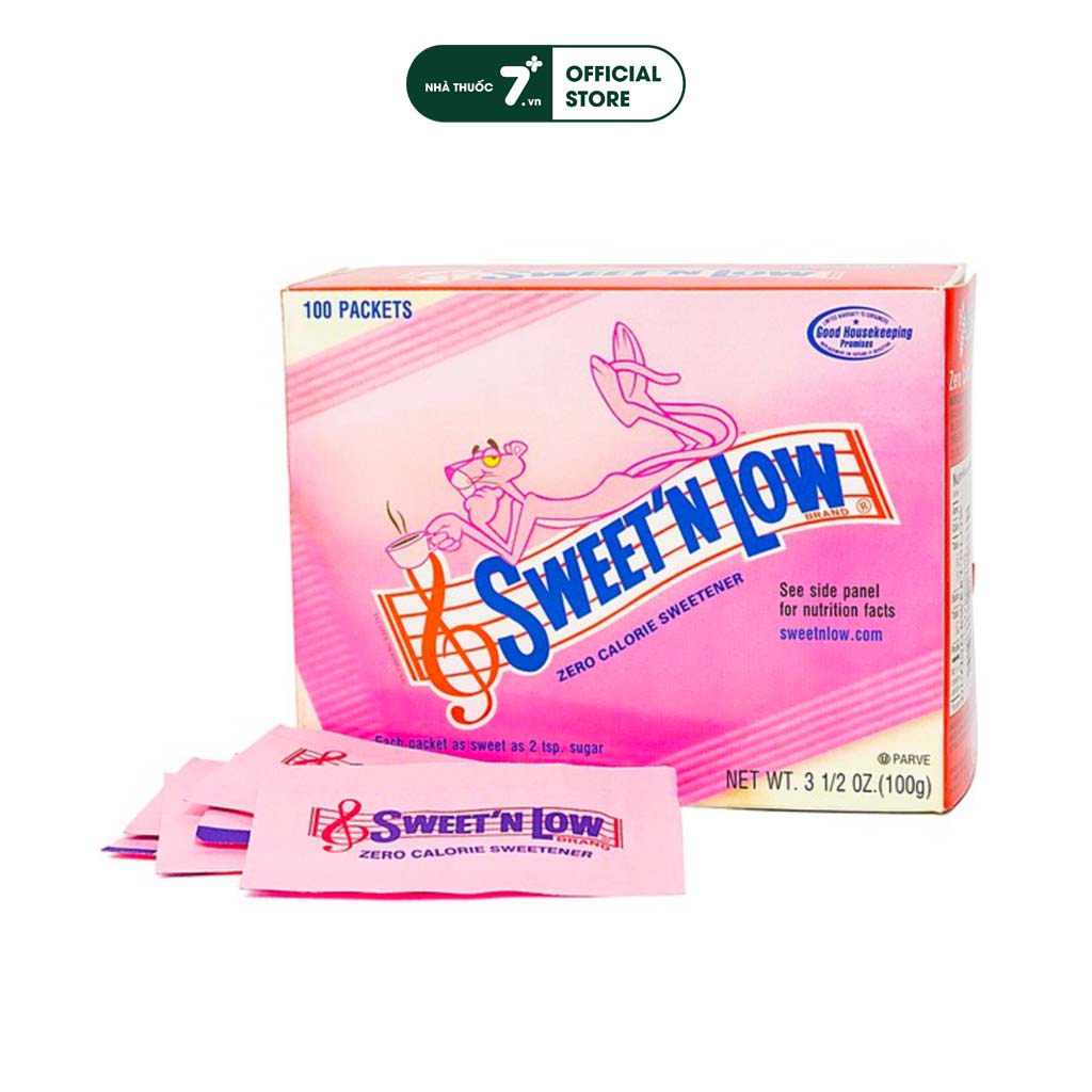 Đường ăn kiêng, giúp cho người tiểu đường, giảm cân Sweet'n low Hộp 100 gói