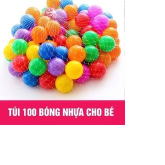 Túi 100 quả bóng nhựa cho bé chơi