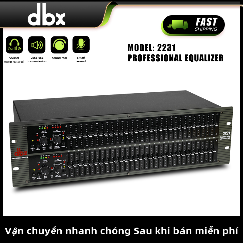 Dbx 2231 lọc xì âm thanh equalizer nhập khẩu chính hãng -lọc tiếng cao cấp, bộ chỉnh âm chuyên nghiệp, lọc âm karaoke không bị vỡ tiếngchống hú rít, xử lý tiếng ồn, độ nhiễu cực tốt, hỗ trợ nâng tiếng cho dàn âm thanh gia đình