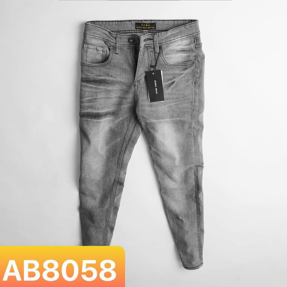 [HCM]Quần Jean Nam Xám Trơn PHÂN KHÚC CAO CẤP VNXK Dày Dặn Co giãn AB8058 VJ