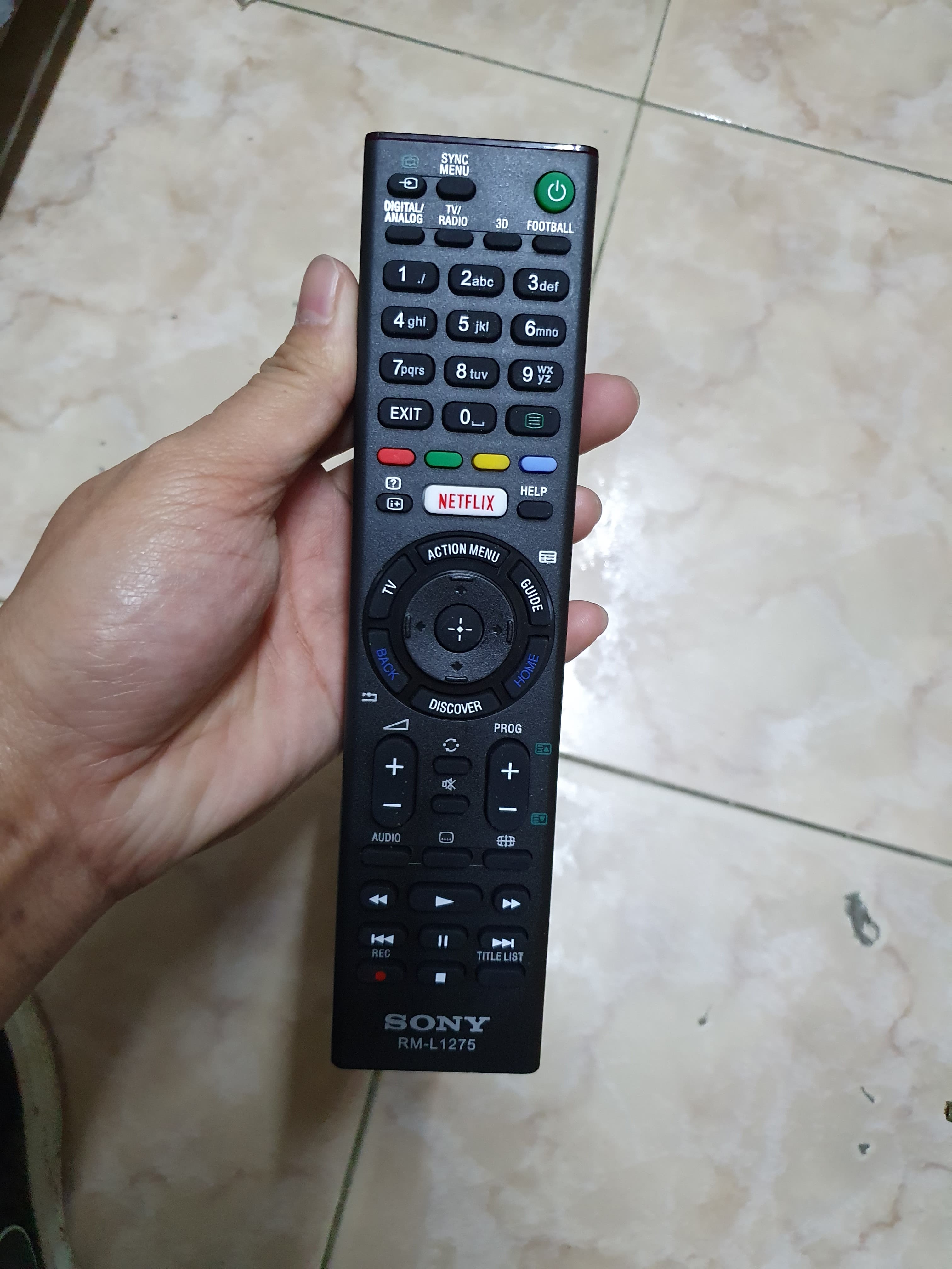 remote tivi smart SONY dài 1275