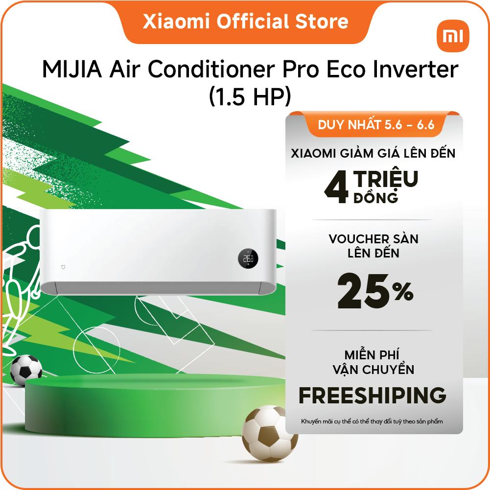 【Máy lạnh Bảo hành 3 năm】Điều Hòa Mijia Air Conditioner Pro Eco Inverter 1.5 Hp Làm Lạnh Nhanh Trong 30 Giây Tiết Kiệm Năng Lượng 20.9% Điều Khiển Thông Minh Bằng Ứng Dụng Xiaomi Home/Google Voice