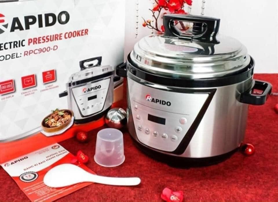 Nồi áp suất điện đa năng rapido 5l-900w.