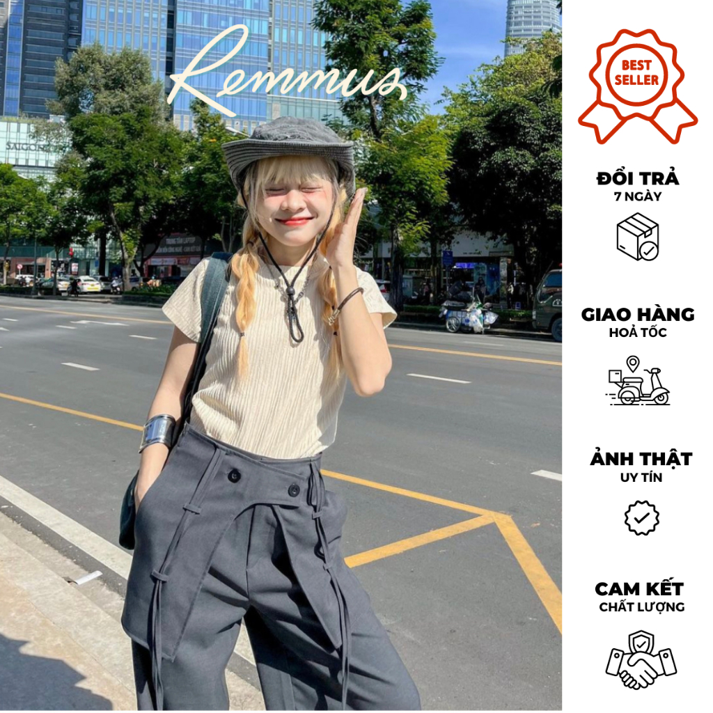 Bubble Baby Tee - Áo thun baby tee vải xốp form basic Remmus cho nữ