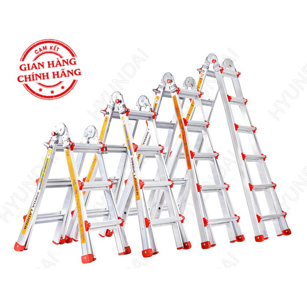 Thang nhôm rút đa năng hyundai ls- 45 - công nghệ hàn quốc đạt tiêu chuẩn chất lượng cao - mẫu thiết kế tiện dụng mới nhất