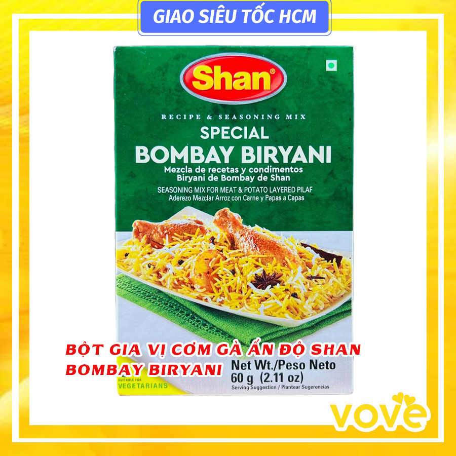 Bột gia vị cơm gà ấn độ shan bombay biryani 60gr