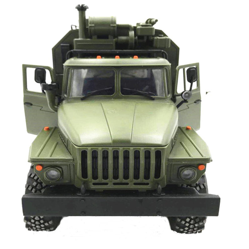 Wpl B36 Ural 116 2.4G 6wd RC xe quân sự xe tải đá Crawler lệnh thông tin