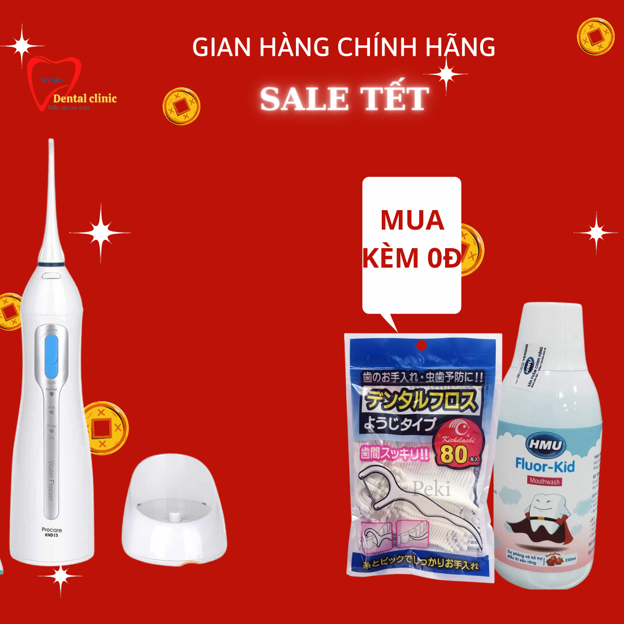 Máy tăm nước cao cấp thế hệ mới procare khd13 - máy tăm nước xịt vệ sinh răng miệng hiệu quả
