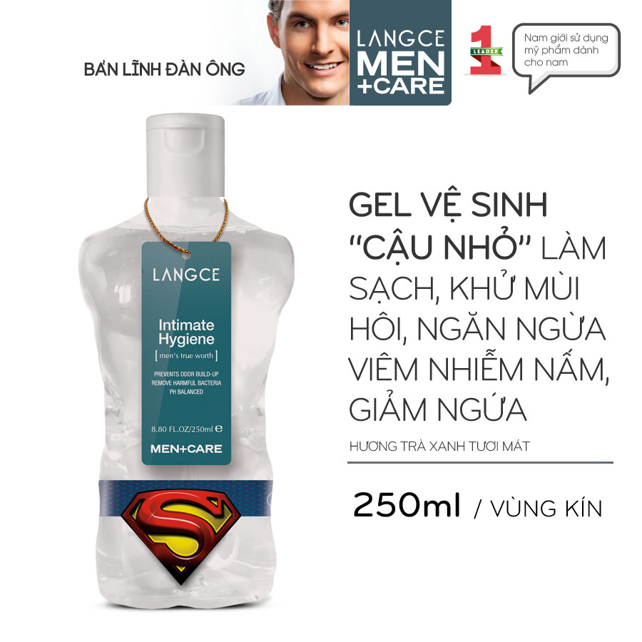 [HCM]GEL VỆ SINH VÙNG KÍN CHO NAM 250ml LANGCE
