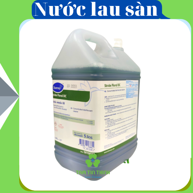 Nước lau sàn sát khuẩn, khử trùng đa năng cho các bề mặt tường, nội thất  Diversey Stride Floral DC 