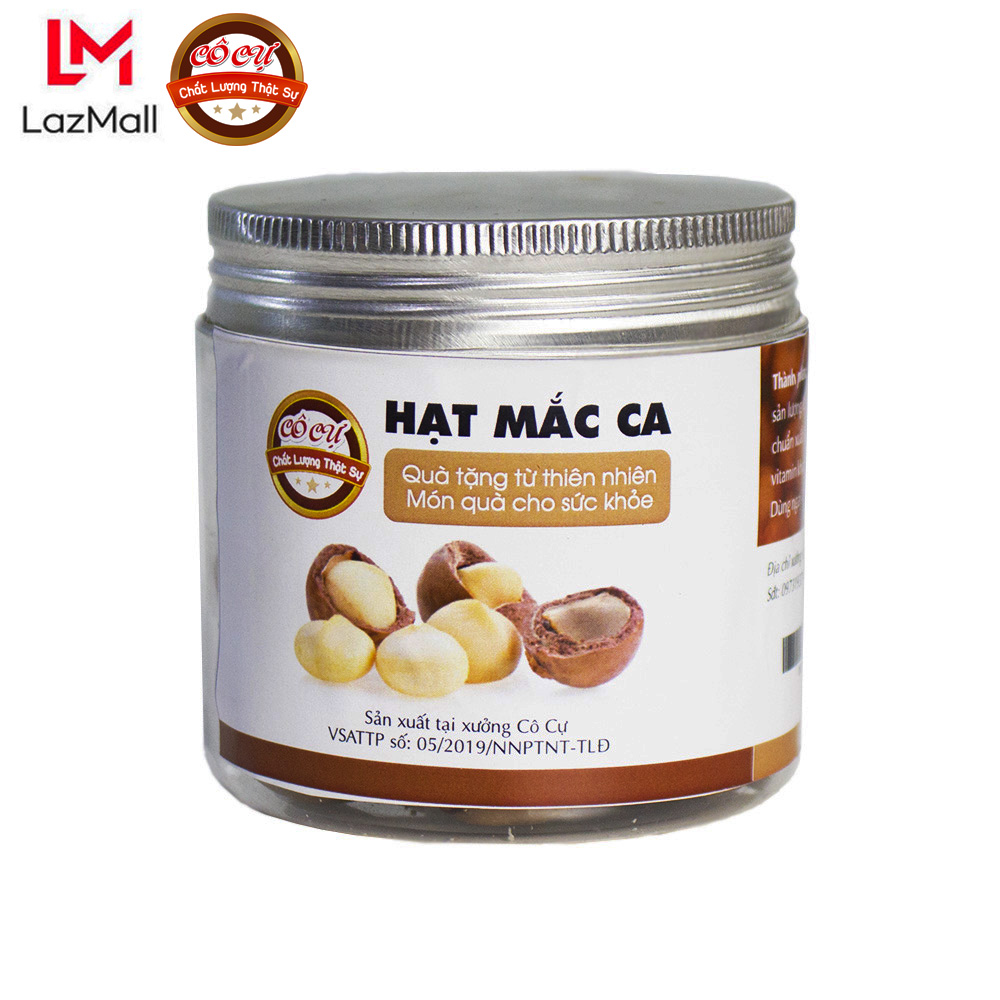 Hạt mắc ca Cô Cự chuẩn xuất khẩu USA loại 200gr - đồ ăn vặt nội địa