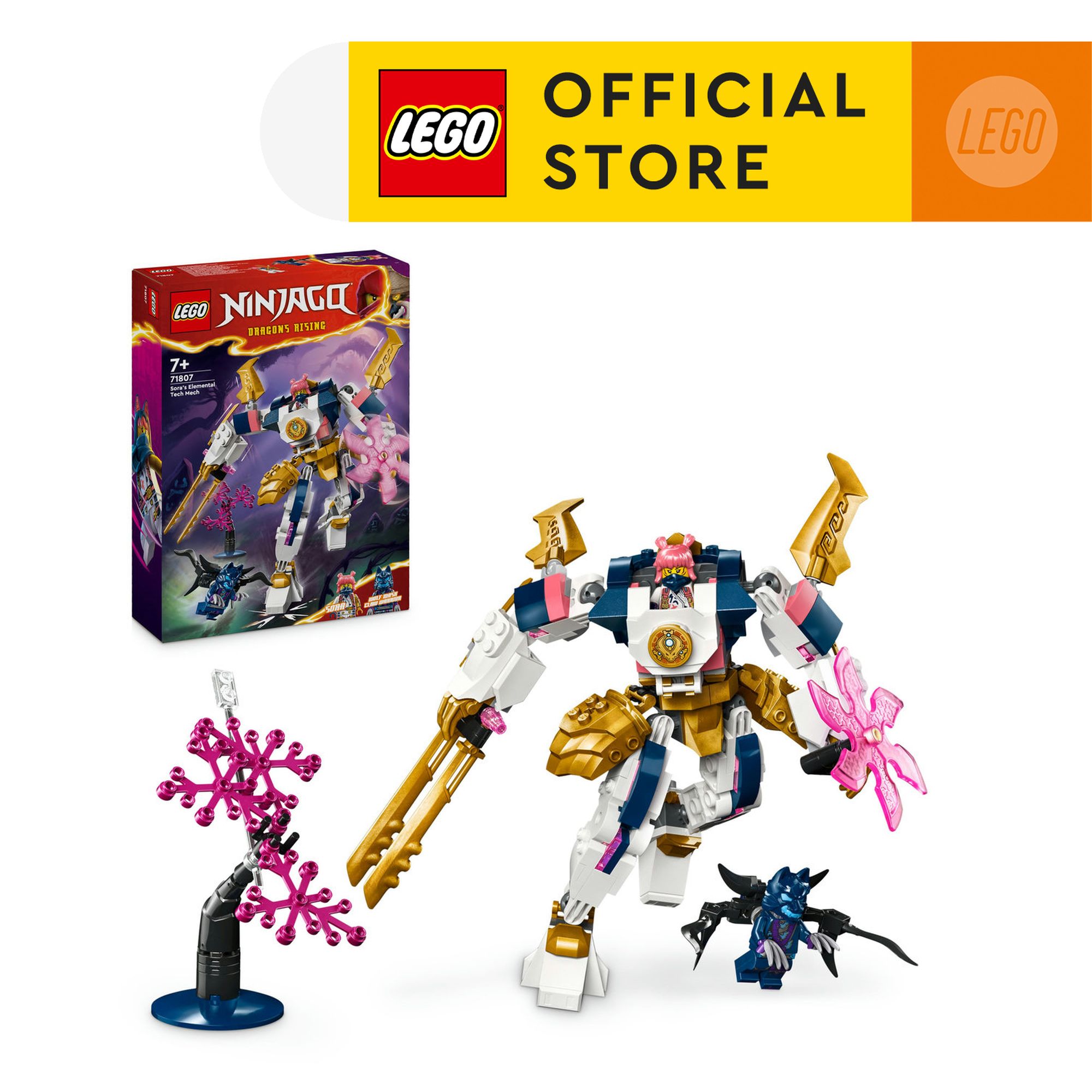 LEGO NINJAGO 71807 Đồ chơi lắp ráp Chiến giáp cơ khí của Sora (209 chi tiết)