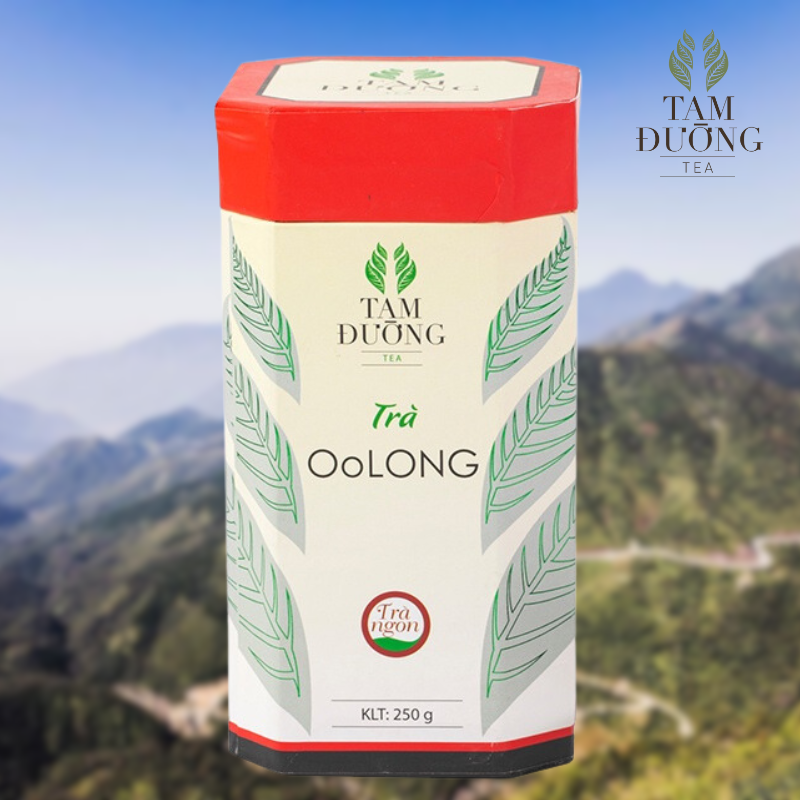 Trà oolong xanh chính hiệu tam đường tea hương hoa dành dành, trà ô long vị thanh ngọt hậu - hộp cứng